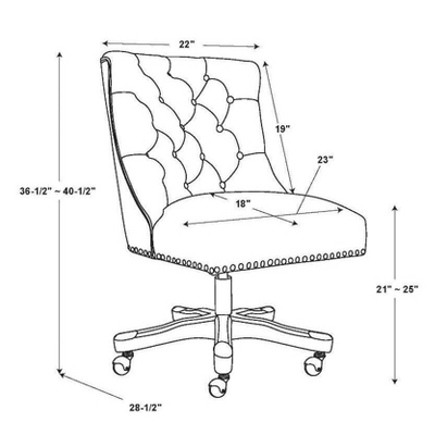Della Office Chair - Linon 9 Della Office Chair - Linon - Image 9