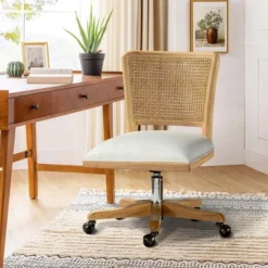 Crisolina Office Task Chair With Rattan Back Height-adjustable Computer Desk Chair Swivel | Karat Home-Linen 14 Crisolina Office Task Chair With Rattan Back Height-adjustable Computer Desk Chair Swivel | Karat Home-Linen -WorkHaven Sales Shop GUEST 0097d136 3def 40f3 af4b d25682dc73c7