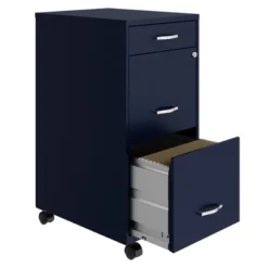 Space Solutions 18 Inch Wide Metal Mobile Organizer File Cabinet For Office Supplies & Hanging File Folders With Pencil Drawer & 3 File Drawers, Navy 6 Space Solutions 18 Inch Wide Metal Mobile Organizer File Cabinet For Office Supplies & Hanging File Folders With Pencil Drawer & 3 File Drawers, Navy -WorkHaven Sales Shop GUEST 00fe5bd3 6d9c 4cae 8a90 c4cb164aab53