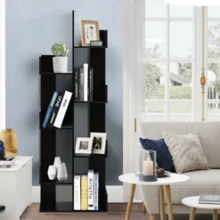 Costway 8-Tier Bookshelf Bookcase W/8 Open Compartments Space-Saving Storage Rack White/Black 14 Costway 8-Tier Bookshelf Bookcase W/8 Open Compartments Space-Saving Storage Rack White/Black -WorkHaven Sales Shop GUEST 0129fab8 35a9 42e3 9b5d 665411b42a67