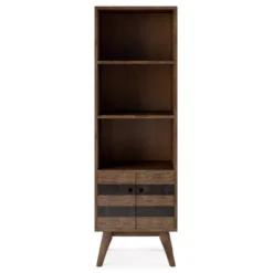 70" Wright Bookcase With Storage Rustic Natural Aged Brown-WyndenHall 15 70" Wright Bookcase With Storage Rustic Natural Aged Brown-WyndenHall -WorkHaven Sales Shop GUEST 01a28245 a23a 4ef8 810b 3700d76db197