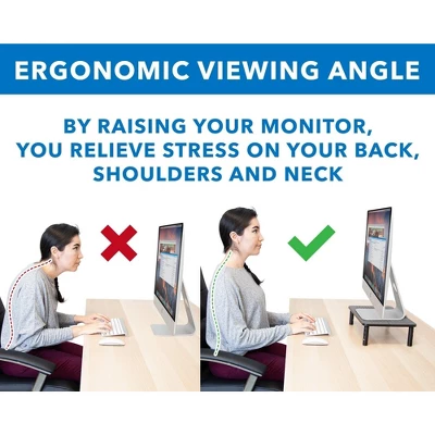 Mount-It! Metal Monitor Riser 2-Pack | Height Adjustable Computer Display And Laptop Stand For Desktop | Fits Up To 32" Screens, 44 Lbs. Capacity 2 Mount-It! Metal Monitor Riser 2-Pack | Height Adjustable Computer Display And Laptop Stand For Desktop | Fits Up To 32" Screens, 44 Lbs. Capacity - Image 2