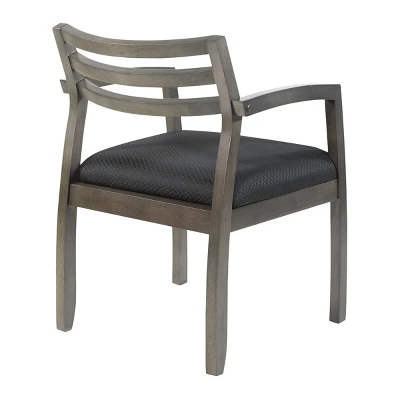 Napa Cherry Guest Chair Black/Gray - OSP Home Furnishings 1 Napa Cherry Guest Chair Black/Gray - OSP Home Furnishings
