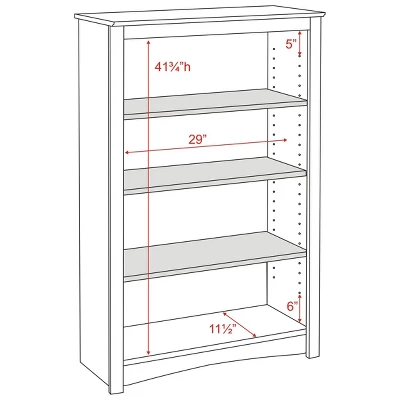 4 Shelf Bookcase Espresso - Prepac 6 4 Shelf Bookcase Espresso - Prepac - Image 6