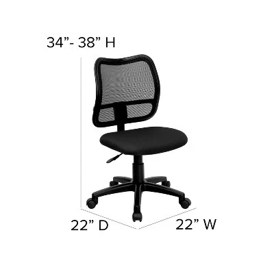 Emma And Oliver Mid-Back Mesh Swivel Task Office Chair 5 Emma And Oliver Mid-Back Mesh Swivel Task Office Chair - Image 5