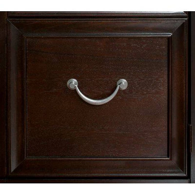 Executive Wood File With Locking Legal/Letter File Drawer Brown - Martin Furniture 2 Executive Wood File With Locking Legal/Letter File Drawer Brown - Martin Furniture - Image 2