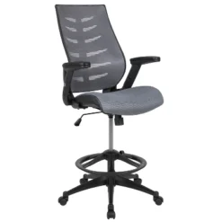 Flash Furniture High Back Mesh Spine-Back Ergonomic Drafting Chair With Adjustable Foot Ring And Adjustable Flip-Up Arms 24 Flash Furniture High Back Mesh Spine-Back Ergonomic Drafting Chair With Adjustable Foot Ring And Adjustable Flip-Up Arms -WorkHaven Sales Shop GUEST 02bf3545 e38b 431e ae4b d47dffbaaa7f