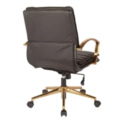 Mid Back Faux Leather Chair With Gold Finish - OSP Home Furnishings 11 Mid Back Faux Leather Chair With Gold Finish - OSP Home Furnishings -WorkHaven Sales Shop GUEST 03035aa0 e24f 4a18 ad5d 75a38392e562