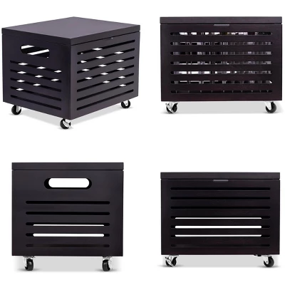 BirdRock Home Bamboo Rolling File Storage Organizer Box With Lid - Cafe Noir 6 BirdRock Home Bamboo Rolling File Storage Organizer Box With Lid - Cafe Noir - Image 6
