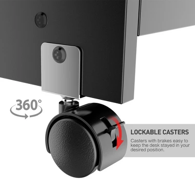 Yaheetech Mobile Office Desk Cabinet Home Rolling Shelf Cart Storage Cupboard 5 Yaheetech Mobile Office Desk Cabinet Home Rolling Shelf Cart Storage Cupboard - Image 5