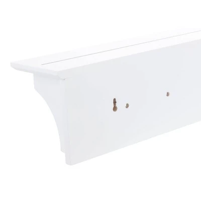 Foster Wall Shelf With Pegs - White 4 Foster Wall Shelf With Pegs - White - Image 4
