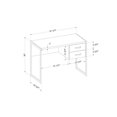 Mezzy Computer Desk Nordik Oak - South Shore 5 Mezzy Computer Desk Nordik Oak - South Shore - Image 5