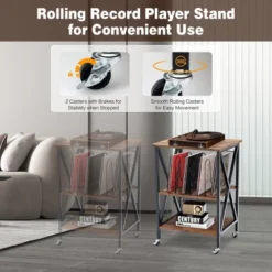 Costway 3-tier Rolling Turntable Stand Vinyl Record Storage Shelf With 3 Dividers & Wheels 11 Costway 3-tier Rolling Turntable Stand Vinyl Record Storage Shelf With 3 Dividers & Wheels -WorkHaven Sales Shop GUEST 0479e554 8ede 40d3 ae47 c0f2f9fd6a83
