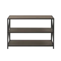 25.62" X Frame Metal And Wood Media Bookshelf - Saracina Home 13 25.62" X Frame Metal And Wood Media Bookshelf - Saracina Home -WorkHaven Sales Shop GUEST 065c78e4 6b9d 4b4f 9b9d dca91f9fd7a7