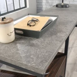 Market Commons L Desk Walnut - Sauder -WorkHaven Sales Shop GUEST 06735db3 045b 470c 97a4 b1c4b7b228d7