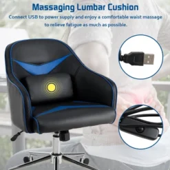 Costway Office Chair Swivel Adjustable Height W/ Massage Lumbar Support Blue 14 Costway Office Chair Swivel Adjustable Height W/ Massage Lumbar Support Blue -WorkHaven Sales Shop GUEST 06f75255 0840 4f59 80c9 2d1e55255401