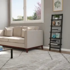 Hastings Home 5-Tier Ladder-Style Bookcase -WorkHaven Sales Shop GUEST 077e9a19 b34d 476e bd69 414c5c1c57aa