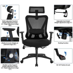 Yaheetech High Back Mesh Office Desk Chair With Multi-adjustable Headrest -WorkHaven Sales Shop GUEST 088ada9d 38cb 4ce4 a2d2 962719fb24a0
