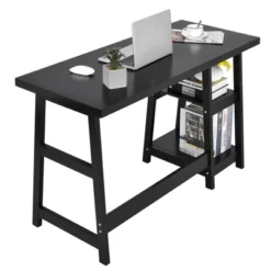 Tangkula Trestle Computer Desk Indoor Office Workstation For Home Office With 2-Tier Storage Shelves -WorkHaven Sales Shop GUEST 08fdd5b9 f64b 4085 868b 4e5221fa22c6