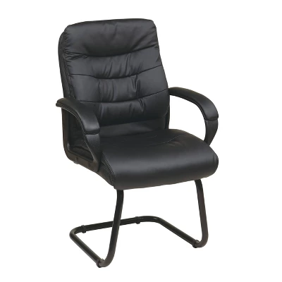 Guest Office Chair With Back Padding Black - OSP Home Furnishings 1 Guest Office Chair With Back Padding Black - OSP Home Furnishings