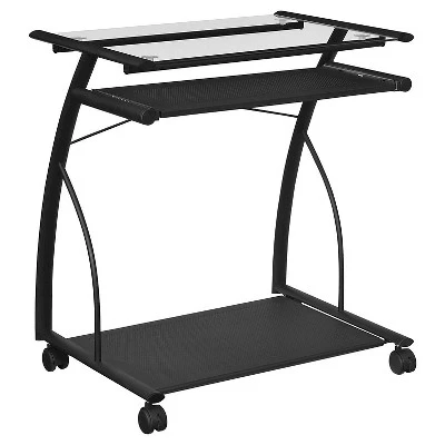 Edgeview Mobile Computer Desk - Black - Room & Joy 1 Edgeview Mobile Computer Desk - Black - Room & Joy
