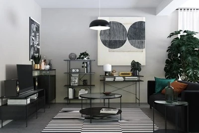 RealRooms Vance 4 Shelf Bookcase, Black Oak 2 RealRooms Vance 4 Shelf Bookcase, Black Oak - Image 2