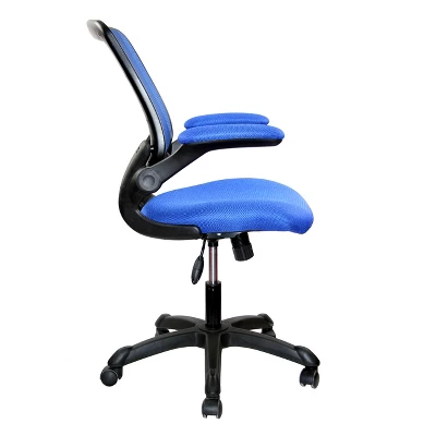 Mesh Task Office Chair With Flip Up Arms Blue - Techni Mobili 2 Mesh Task Office Chair With Flip Up Arms Blue - Techni Mobili - Image 2
