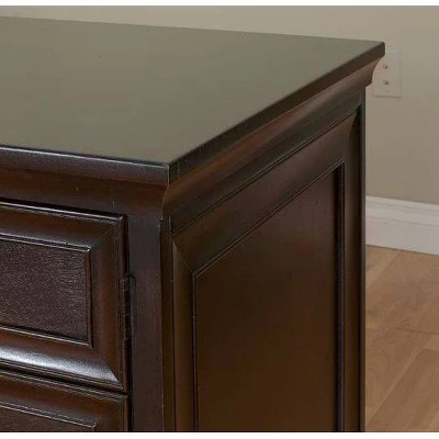 Executive Wood File With Locking Legal/Letter File Drawer Brown - Martin Furniture 3 Executive Wood File With Locking Legal/Letter File Drawer Brown - Martin Furniture - Image 3