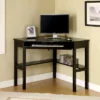 Erona Modern Corner Computer Desk Black - MiBasics