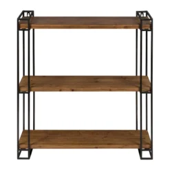 30" X 26" Lintz Wood And Metal Floating Wall Shelves - Kate And Laurel All Things Decor -WorkHaven Sales Shop GUEST 0b3d1ae5 e9b9 4e15 9277 6283cda4ee39