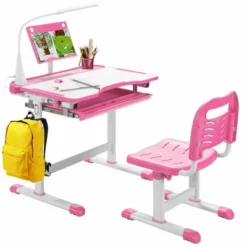 Costway Height Adjustable Kids Study Table And Chair Set W/Bookstand & Light Pink/Light Blue 21 Costway Height Adjustable Kids Study Table And Chair Set W/Bookstand & Light Pink/Light Blue -WorkHaven Sales Shop GUEST 0dfd01e3 2ccd 4d1a 9b15 86da777734ed