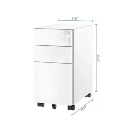 Mount-It! Mobile File Pedestal Cabinet With 3 Drawers & Lock | Slim Design Under Desk Storage & Organizer For Files, Folders & Office Supplies | White -WorkHaven Sales Shop GUEST 0f2791e6 4790 4627 9dd2 ea51b80eecef