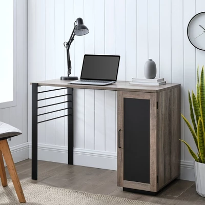 Polay Modern Computer Desk With Chalkboard Door - Saracina Home 1 Polay Modern Computer Desk With Chalkboard Door - Saracina Home