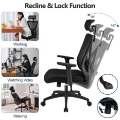 Yaheetech High Back Mesh Office Desk Chair With Multi-adjustable Headrest -WorkHaven Sales Shop GUEST 10c141d2 bde4 4d61 9df3 4d1b5d9dfb8b