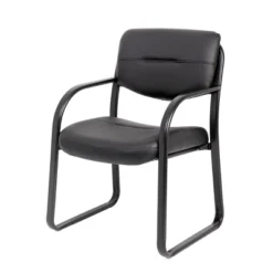Leather Sled Base Guest Chair Black - Boss Office Products 8 Leather Sled Base Guest Chair Black - Boss Office Products -WorkHaven Sales Shop GUEST 119101f5 0025 4989 a009 e622710662e3