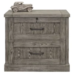 Avondale File With Locking Legal/Letter File Drawer Fully Assembled Gray - Martin Furniture