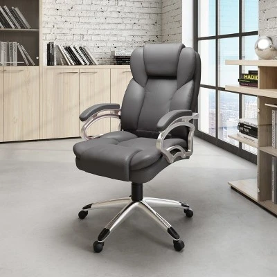 Corliving Workspace Executive Office Chair Steel Gray 3 Corliving Workspace Executive Office Chair Steel Gray - Image 3