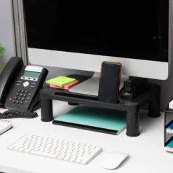 Mind Reader 2pk Small Plastic Monitor Stands Black -WorkHaven Sales Shop GUEST 1248a85b ee18 4a6e 88ee 154194320e4e