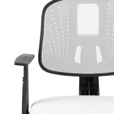 Emma And Oliver Pivot Back Mesh Swivel Task Office Chair With Arms 6 Emma And Oliver Pivot Back Mesh Swivel Task Office Chair With Arms - Image 6