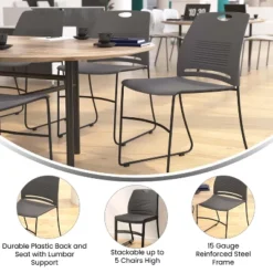 Emma And Oliver Heavy Duty 660 Lb. Capacity Ergonomic Polypropylene Stack Chair With Perforated Back And Steel Sled Base 17 Emma And Oliver Heavy Duty 660 Lb. Capacity Ergonomic Polypropylene Stack Chair With Perforated Back And Steel Sled Base -WorkHaven Sales Shop GUEST 1272c565 8280 4632 9938 3affbc1fce08