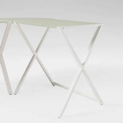 Modern Glass L Shaped Gaming Computer Desk White - Saracina Home 2 Modern Glass L Shaped Gaming Computer Desk White - Saracina Home - Image 2