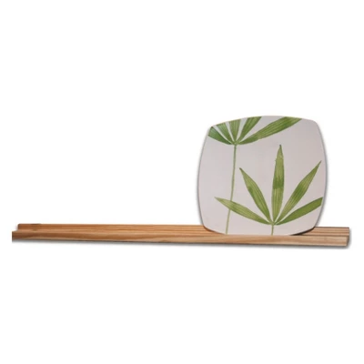 31" Decorative Shelf Wall Mounted With Front Edge Unfinished Wood - Inplace 1 31" Decorative Shelf Wall Mounted With Front Edge Unfinished Wood - Inplace