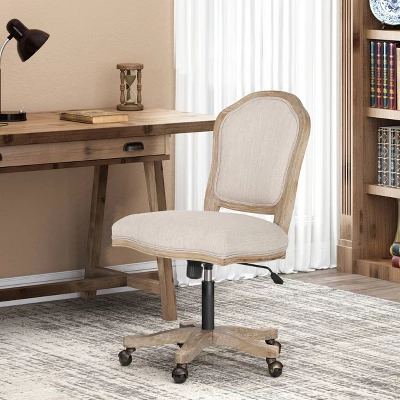 Scilley French Country Upholstered Swivel Office Chair - Christopher Knight Home 1 Scilley French Country Upholstered Swivel Office Chair - Christopher Knight Home
