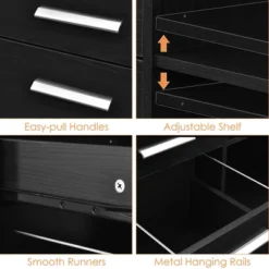 Costway 3-Drawer File Cabinet Mobile Lateral Cabinet Printer Stand EspressoBlack 19 Costway 3-Drawer File Cabinet Mobile Lateral Cabinet Printer Stand EspressoBlack -WorkHaven Sales Shop GUEST 136be8a4 c209 4c1e a974 2fde2ffb884c