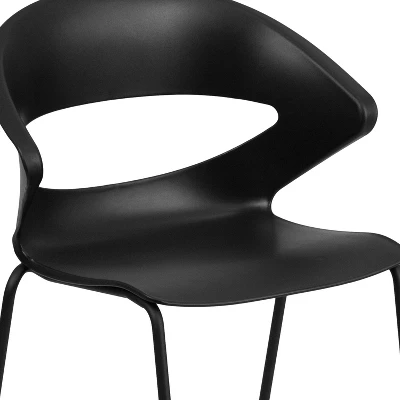 Flash Furniture HERCULES Series 440 Lb. Capacity Black Stack Chair 4 Flash Furniture HERCULES Series 440 Lb. Capacity Black Stack Chair - Image 4