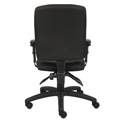 Multi-Function Fabric Task Chair With Adjustable Arms Black - Boss Office Products 4 Multi-Function Fabric Task Chair With Adjustable Arms Black - Boss Office Products - Image 4