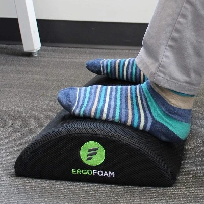 ErgoFoam Adjustable Foot Rest For Added Height (Mesh) - Orthopedic Teardrop Design - Large Premium Under Desk Foot Rest - Most Comfortable Foot Rest 3 ErgoFoam Adjustable Foot Rest For Added Height (Mesh) - Orthopedic Teardrop Design - Large Premium Under Desk Foot Rest - Most Comfortable Foot Rest - Image 3