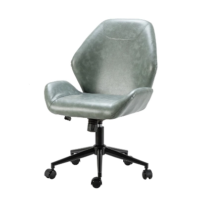 Juli Mid-Back Vegan Leather Office Task Chair With Adjustable Height Home Task Chair | Karat Home 11 Juli Mid-Back Vegan Leather Office Task Chair With Adjustable Height Home Task Chair | Karat Home - Image 11