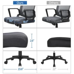 Yaheetech Adjustable Mid-Back Office Chair Computer Chair With Wheels -WorkHaven Sales Shop GUEST 153589e5 0249 4df5 92e5 5f6d101476ff