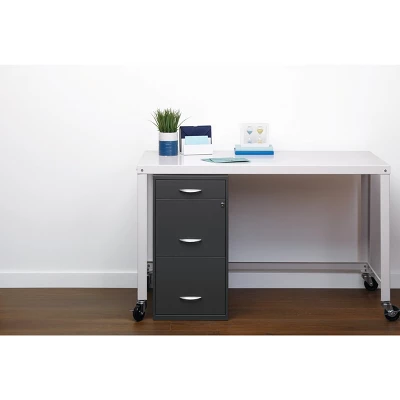 Space Solutions 18" Deep 3 Drawer Metal Organizer File Cabinet With Pencil Drawer 8 Space Solutions 18" Deep 3 Drawer Metal Organizer File Cabinet With Pencil Drawer - Image 8